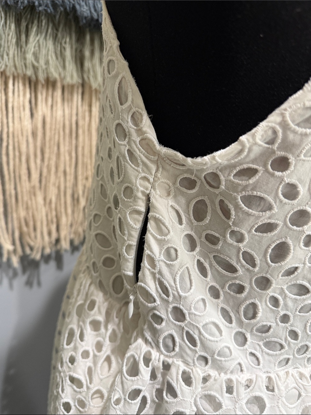 J.Crew White Eyelet Halter Dress Embroidered Summer Mini Dress Size S - Picture 9 of 15